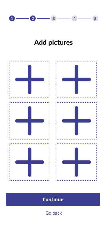 Wireframe 8: add supporting photos, empty state