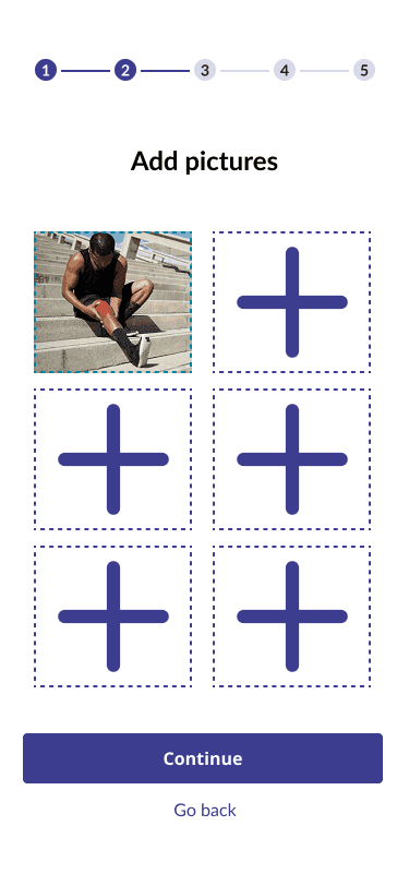 Wireframe 9: add supporting photos, one attached